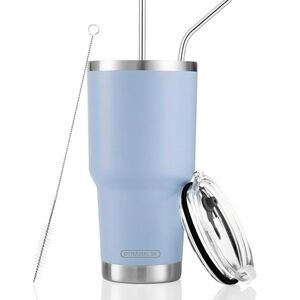 Dynamic SE Sky Blue Stainless Steel Tumbler with Lid & Straw